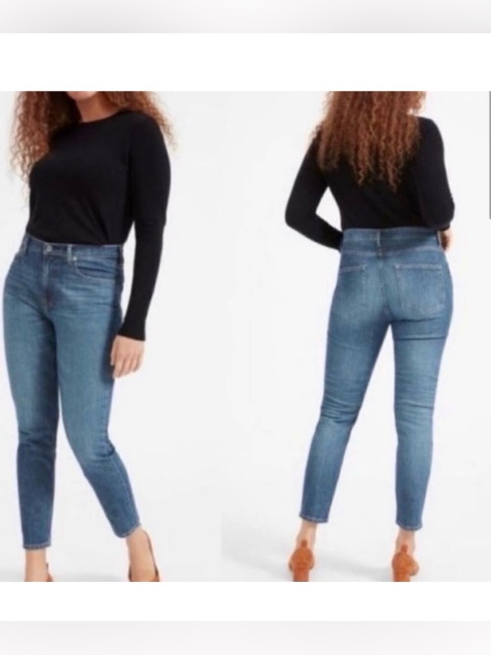 Everlane High Rise Medium Wash Skinny Jeans- Size 30 Regular